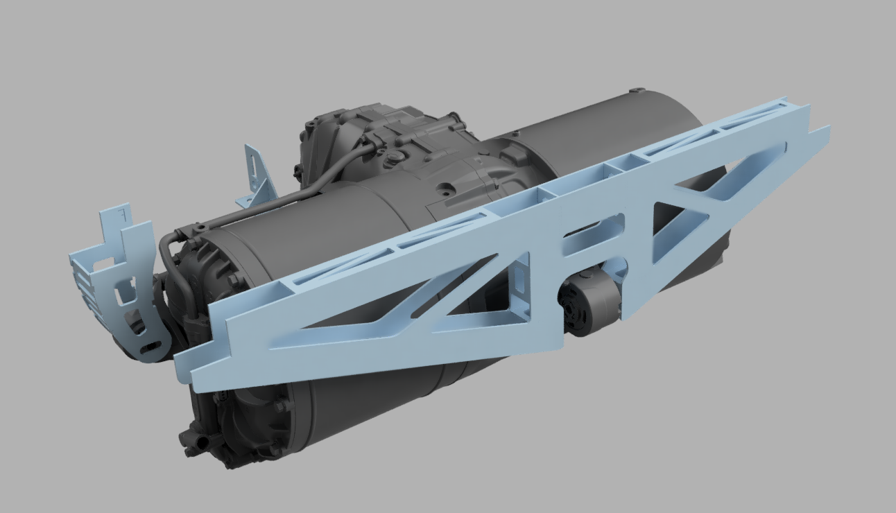 Rear Tesla drive unit mount design